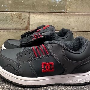 DC Shoes  Kidd Gray and Red Sneakers